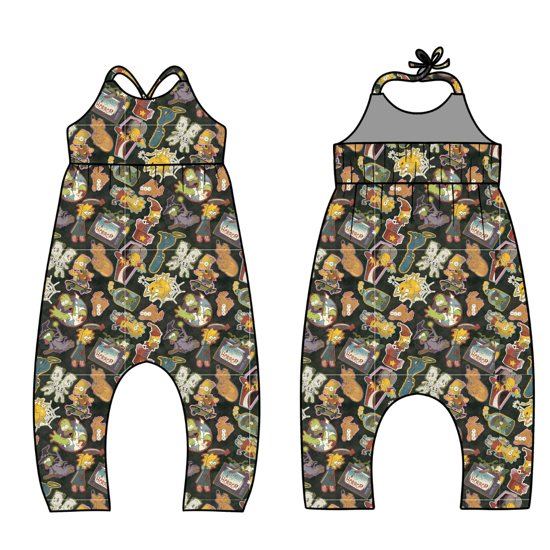 Treehouse Terror - Brielle Halter Jumpsuit Knit - PRE ORDER