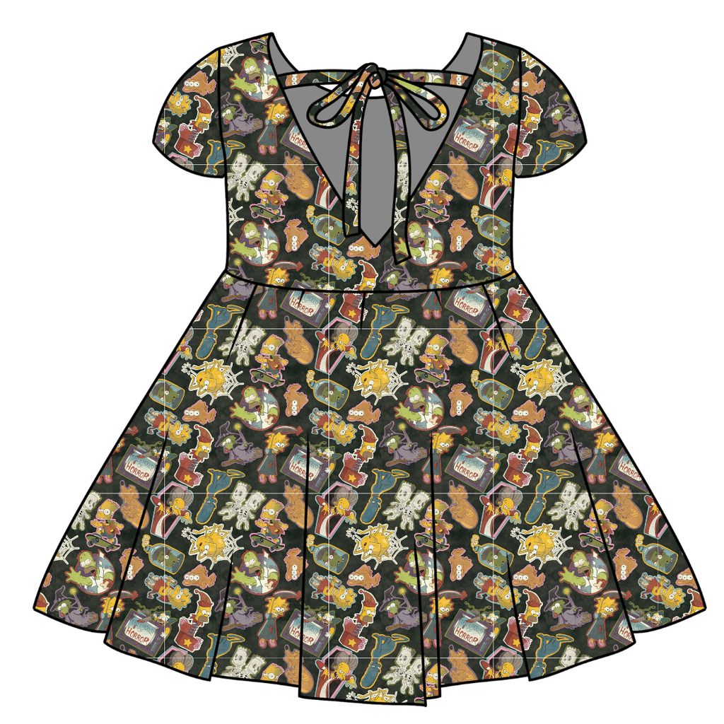 TREEHOUSE TERROR - Honey Girl's Twirl Dress Bamboo - PRE ORDER