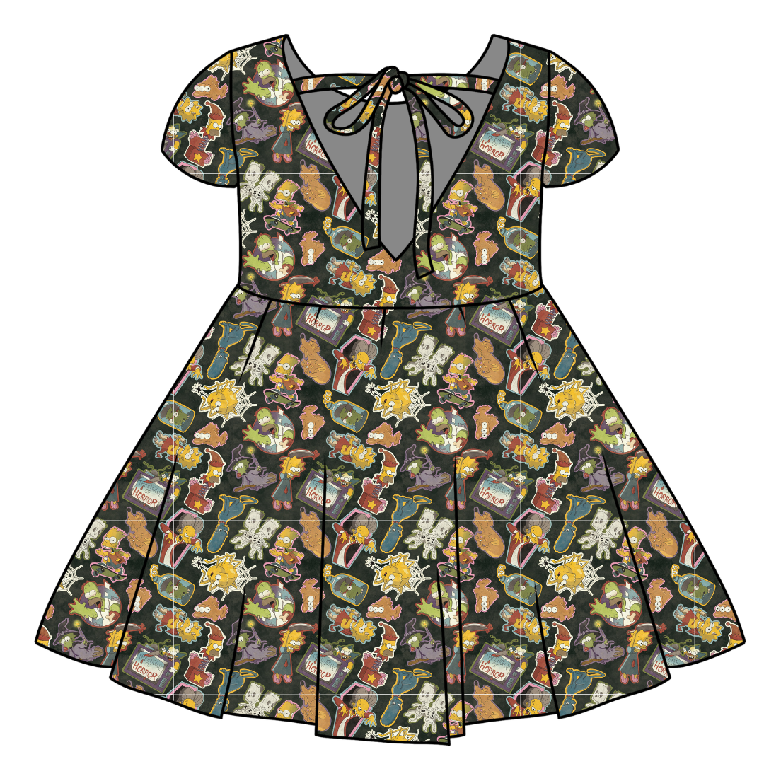 TREEHOUSE TERROR - Honey Girl's Twirl Dress Bamboo - PRE ORDER