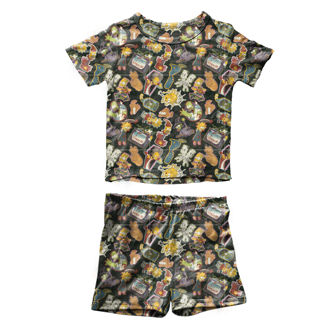 Treehouse Terror Fawn Short Sleeve Short Set Bamboo - PRE ORDER