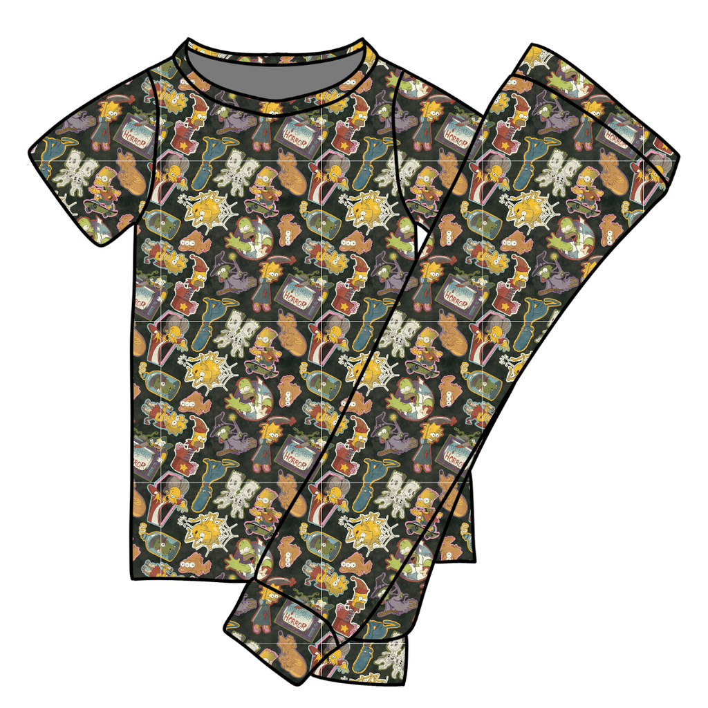 Treehouse Terror Cozy Bamboo Short Sleeve Pants Set - PRE ORDER