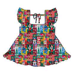 Jolly Patchwork Sadie Tie Top - Knit - Pre Order - Christmas Special