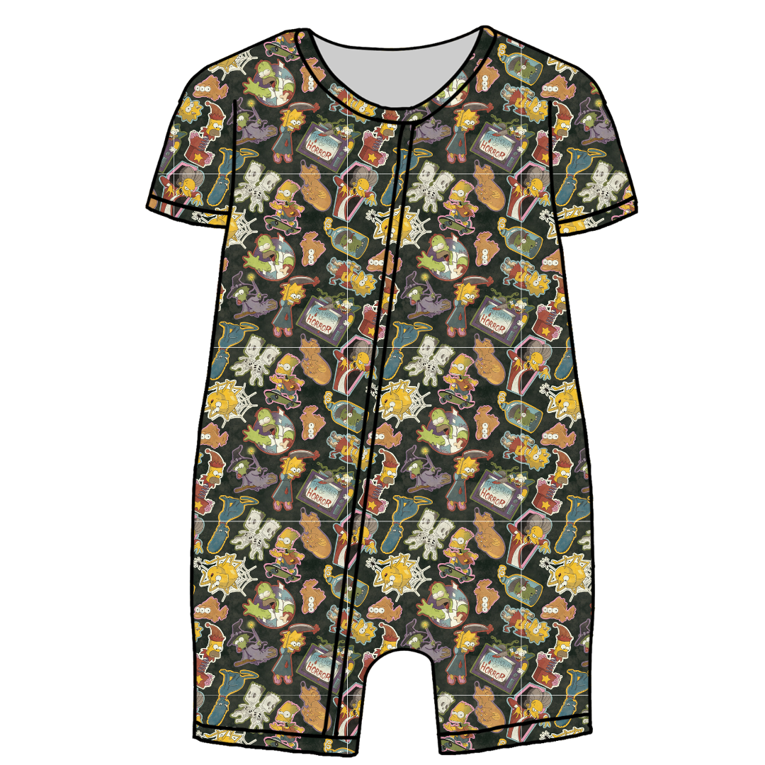 Treehouse Terror Bliss Short Sleeve Zippy Bamboo - PRE ORDER