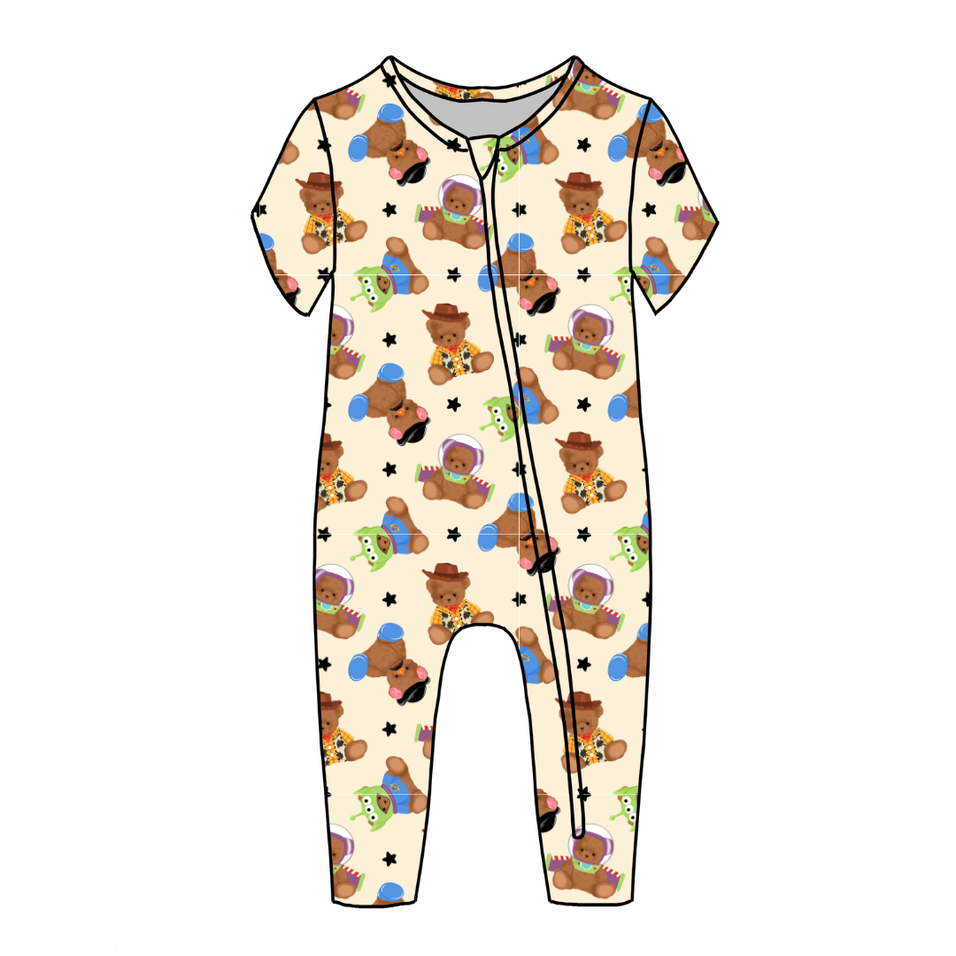 Toy Box Besties Dandelion Short Sleeve Sleeper Bamboo - PRE ORDER