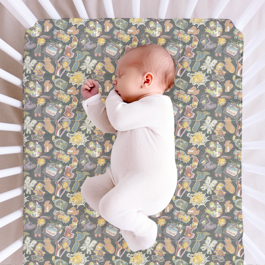 Treehouse Terror Fitted Sheet Bamboo - PRE ORDER