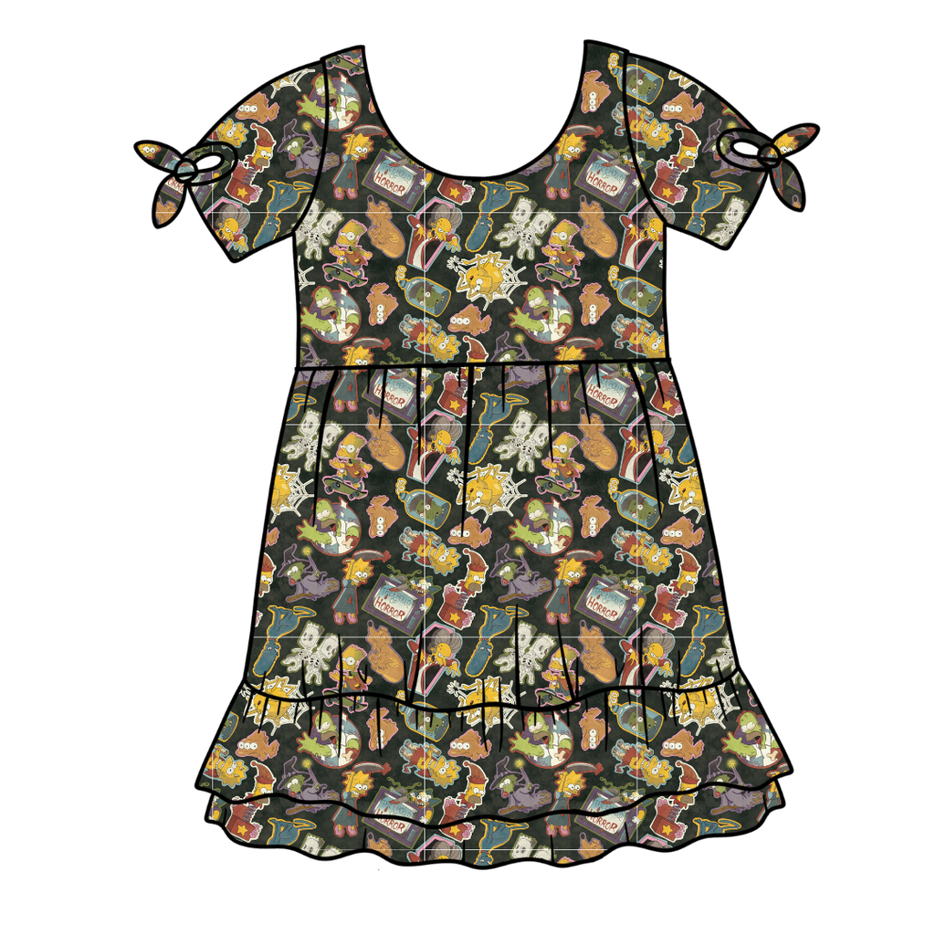 Treehouse Terror - Serenity Short Sleeve Lounge Dress - PRE ORDER