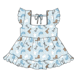 Snowy Sidekicks Sadie Tie Top - Knit - Pre Order - Christmas Special