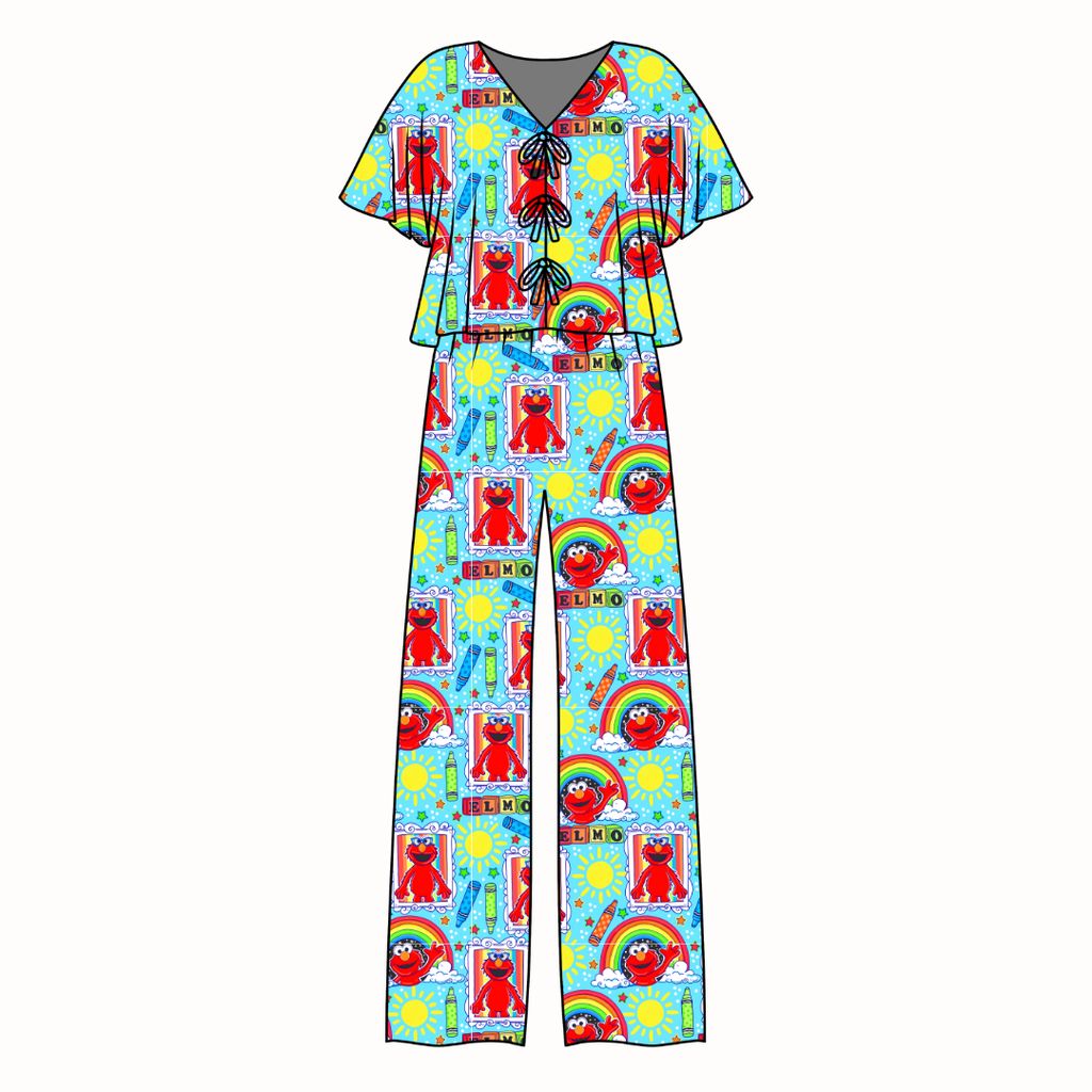 Learning is fun!? Lollipop Women's Front Tie Set Bamboo - Pre Order
