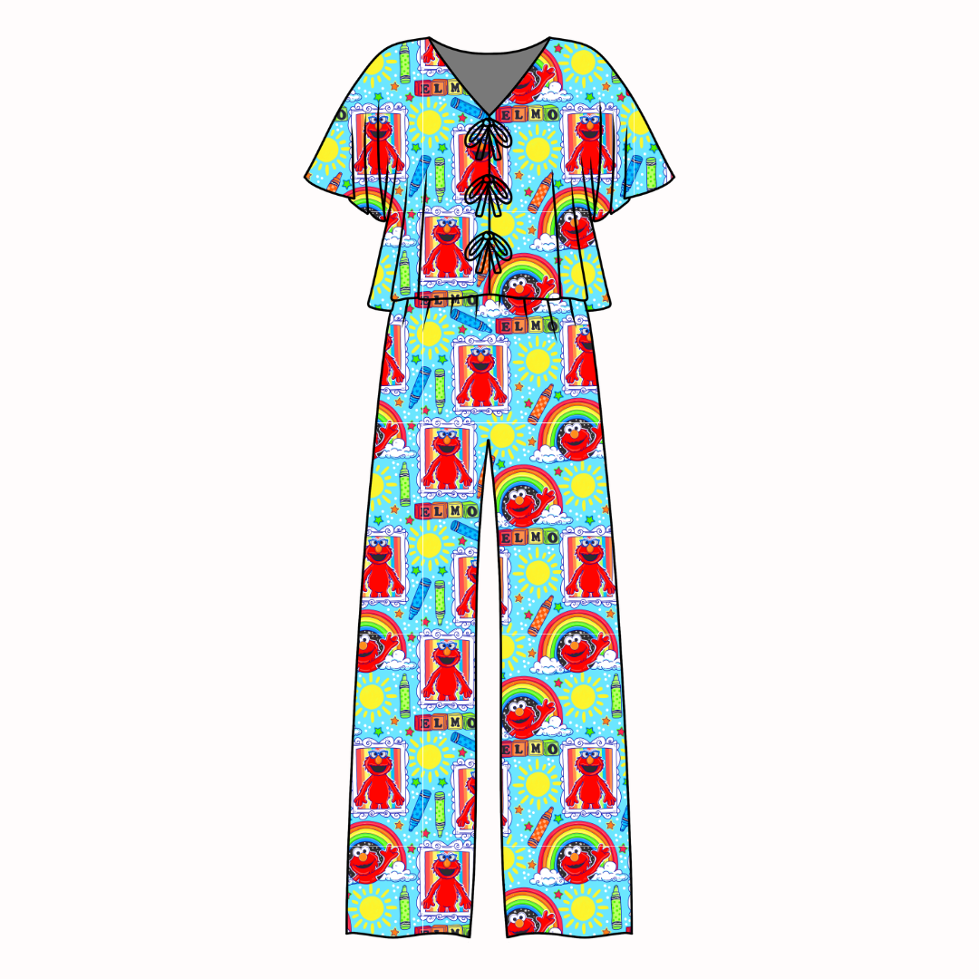 Learning is fun!? Lollipop Women's Front Tie Set Bamboo - Pre Order