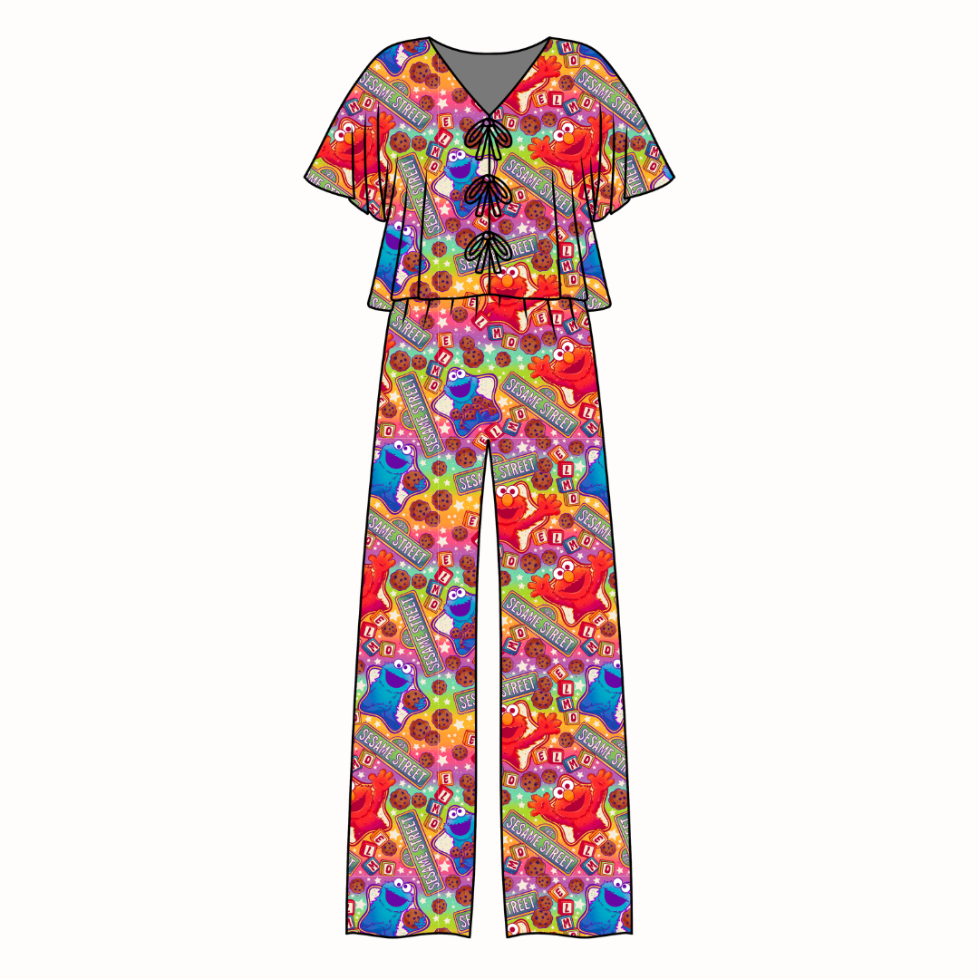 Sunny Days Lollipop Women's Front Tie Set Bamboo - Pre Order