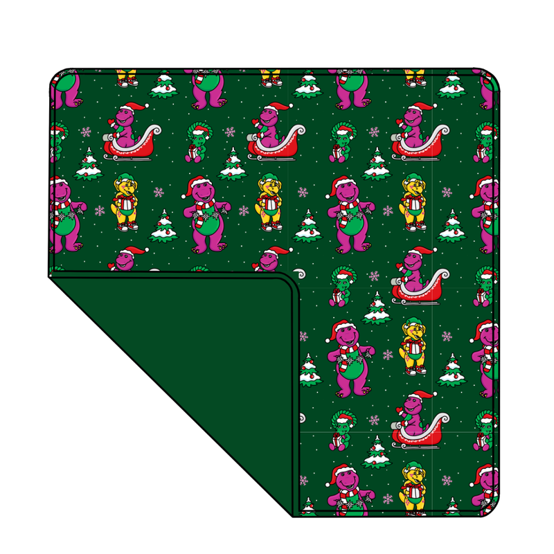 Dino Days of Christmas Enchanted Blanket - Knit - Pre Order - Christmas Special (50x50 Inches)