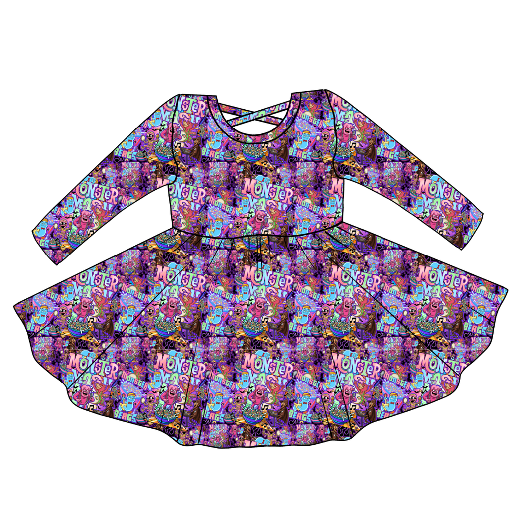 Cereal Killr - Violet Cross Back Long Sleeve Knit - PRE ORDER
