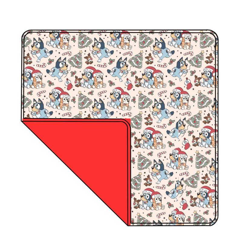 Heeler Holiday Moonbeam Blanket - Bamboo - Pre Order - Christmas Special (50x50 Inches)