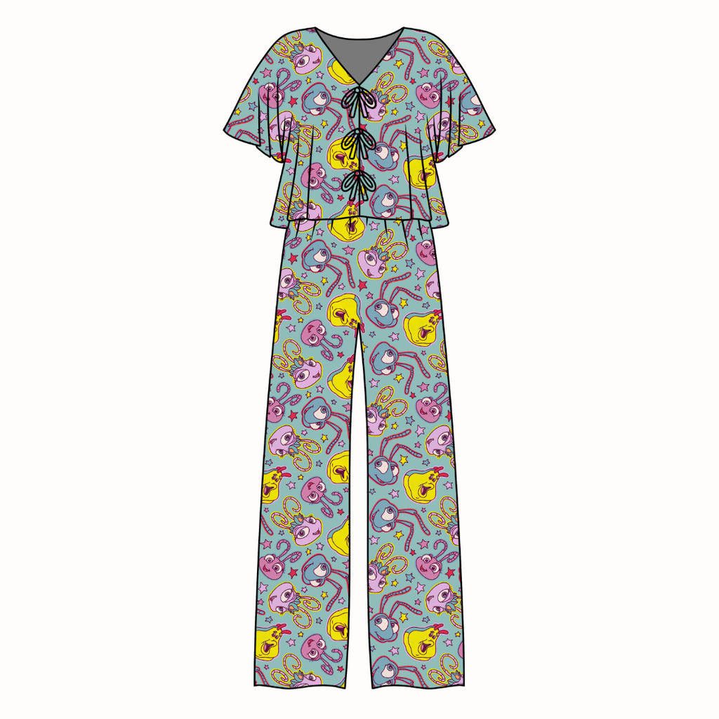 Bugs Lollipop Women's Front Tie Set Bamboo - Pre Order