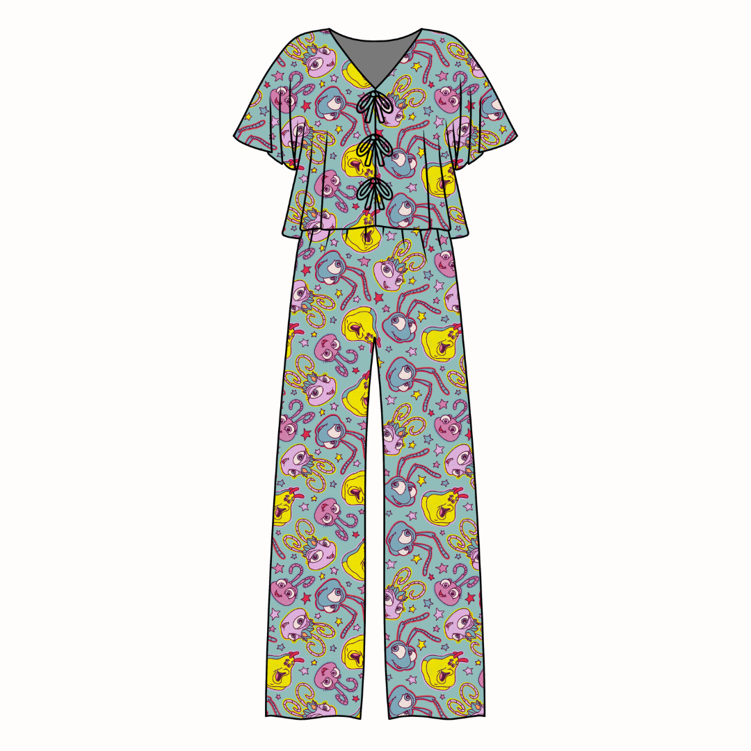 Bugs Lollipop Women's Front Tie Set Bamboo - Pre Order