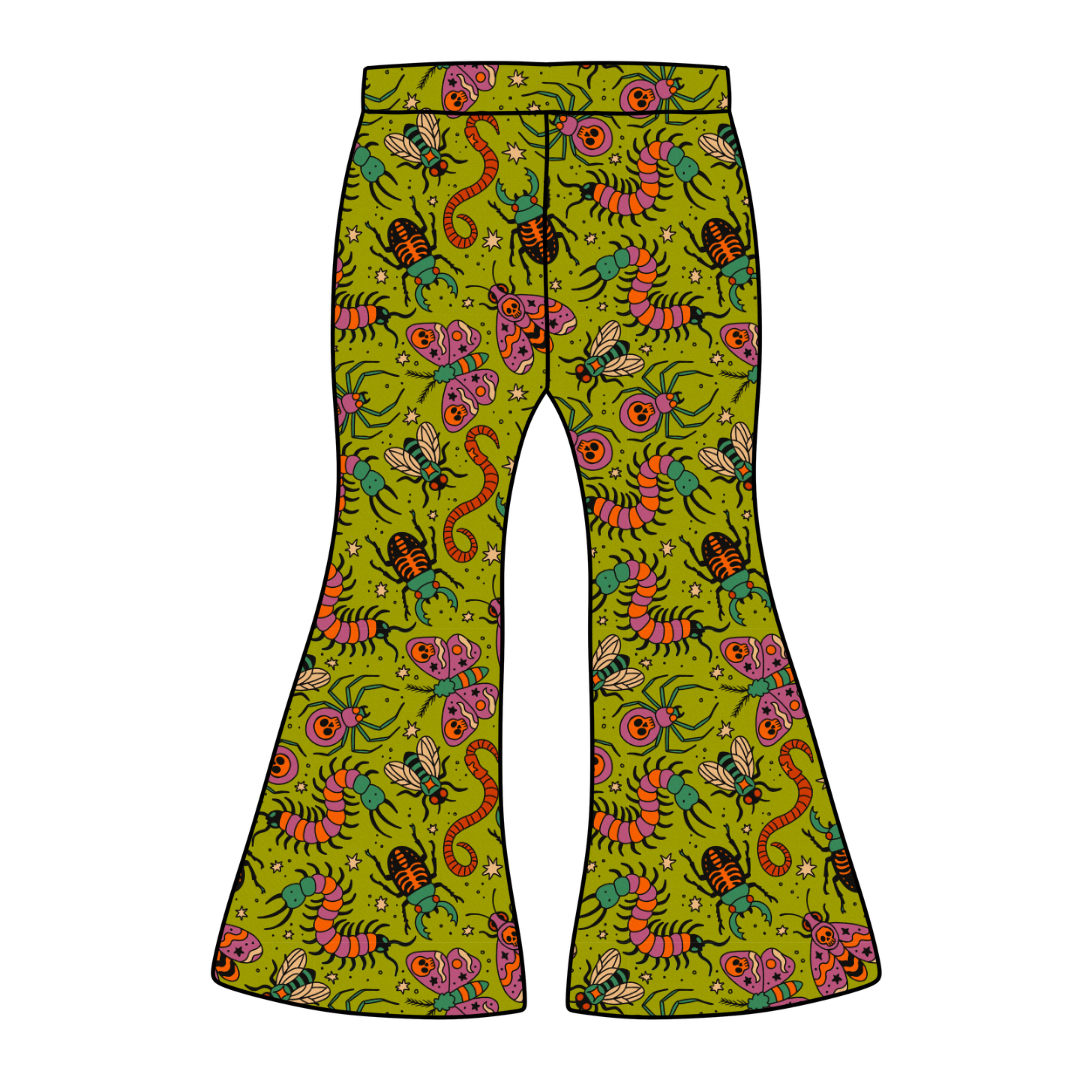 Creepy Crawly Mod Adult Flare Bamboo Pants - Pre Order