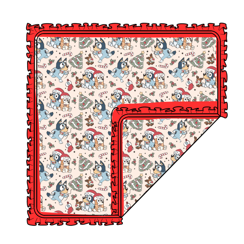 Heeler Holiday Moonbeam Blanket - Bamboo - Pre Order - Christmas Special (50x50 Inches)