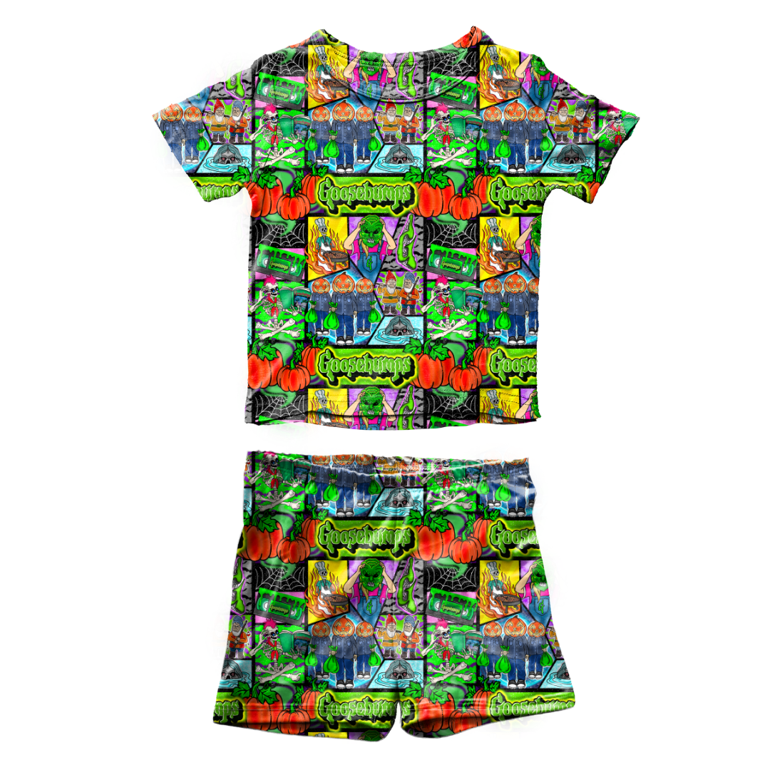 Bedtime Spooks Fawn Short Sleeve Short Set Bamboo - PRE ORDER