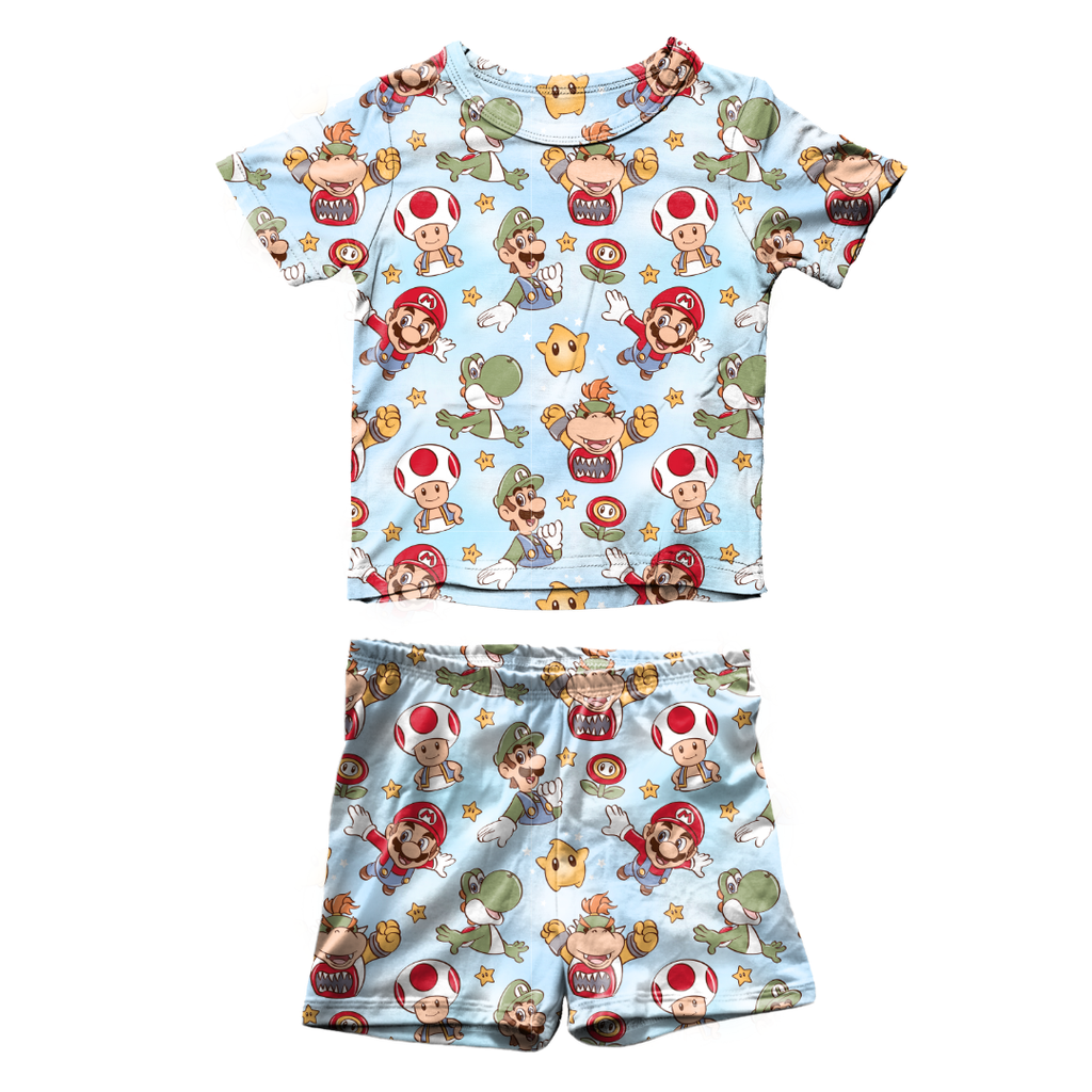 Dino Might Fawn Short Sleeve Short Set Bamboo - PRE ORDER