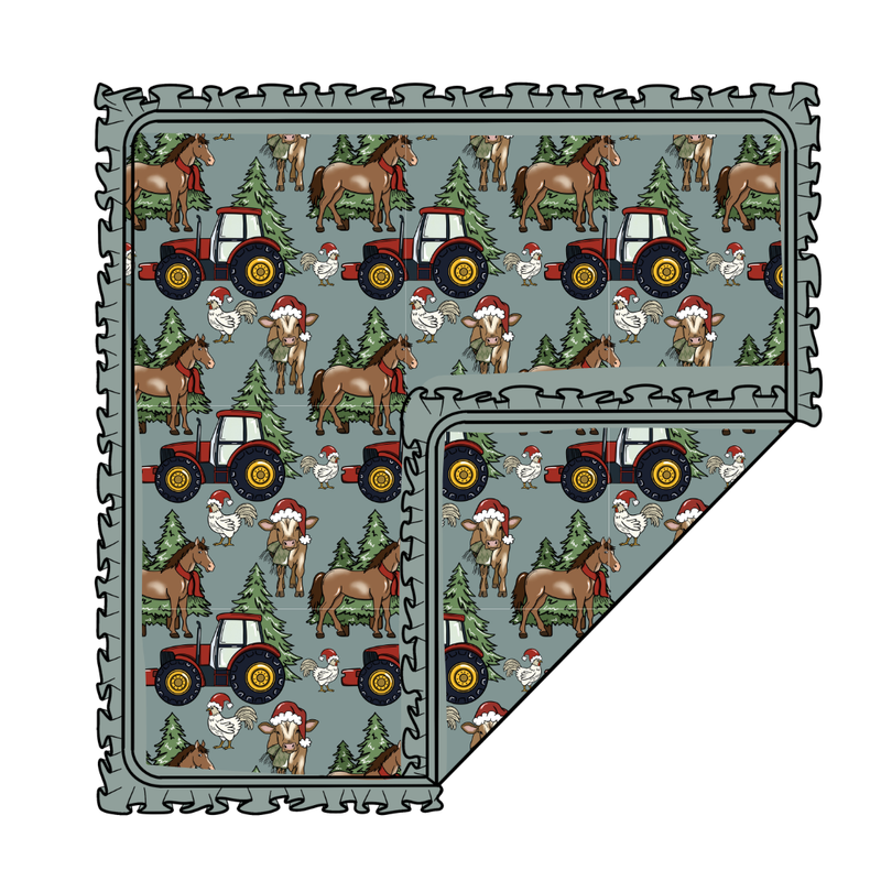 Farmhouse Christmas Enchanted Blanket - Knit - Pre Order - Christmas Special (50x50 Inches)