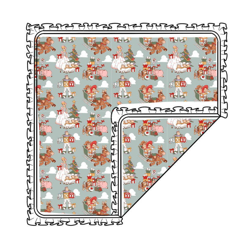 Christmas Toy Box Enchanted Blanket - Knit - Pre Order - Christmas Special (50x50 Inches)