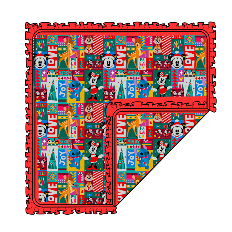 Jolly Patchwork Dreamscape Oversized Blanket - Knit - Pre Order - Christmas Special (57.5x80 Inches)