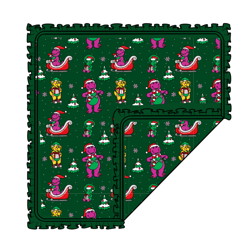 Dino Days of Christmas Enchanted Blanket - Knit - Pre Order - Christmas Special (50x50 Inches)