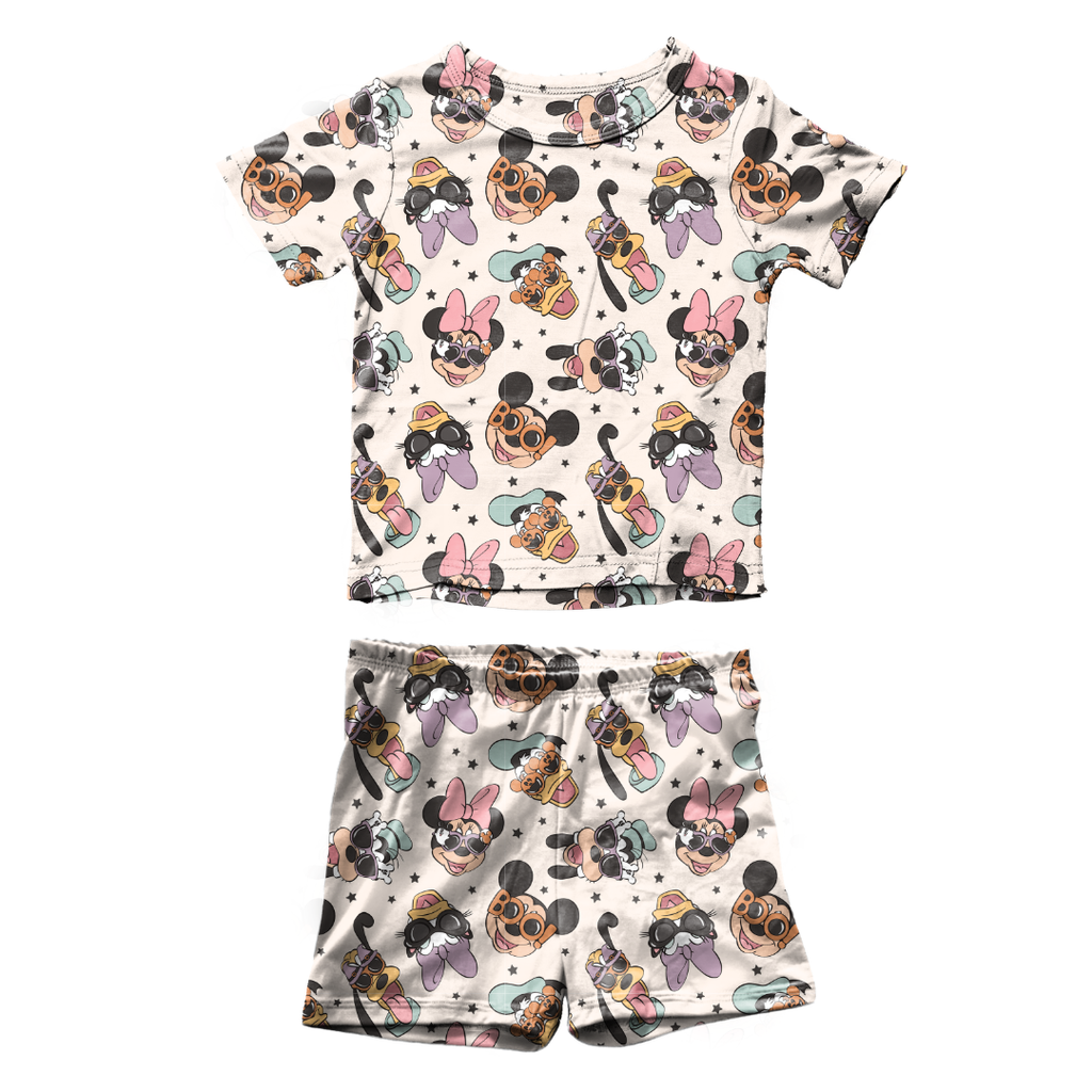 Spooky Cute Crew Fawn Short Sleeve Short Set Bamboo - PRE ORDER