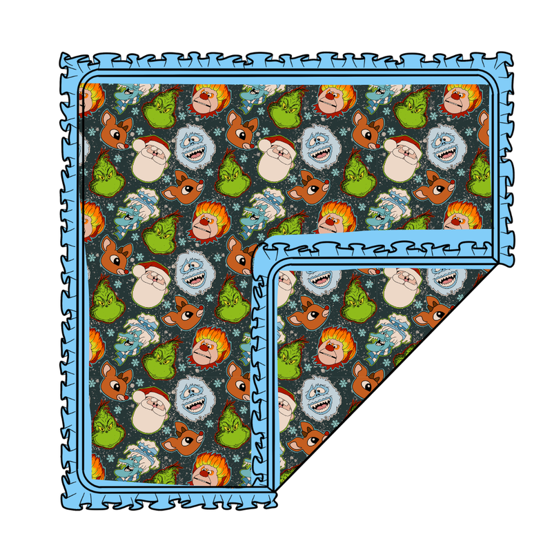 Classic Christmas Mischief Cloud Nine Oversized Blanket - Bamboo - Pre Order - Christmas Special (57.5x80 Inches)