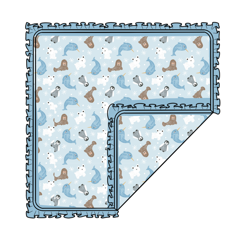 Snowy Sidekicks Enchanted Blanket - Knit - Pre Order - Christmas Special (50x50 Inches)