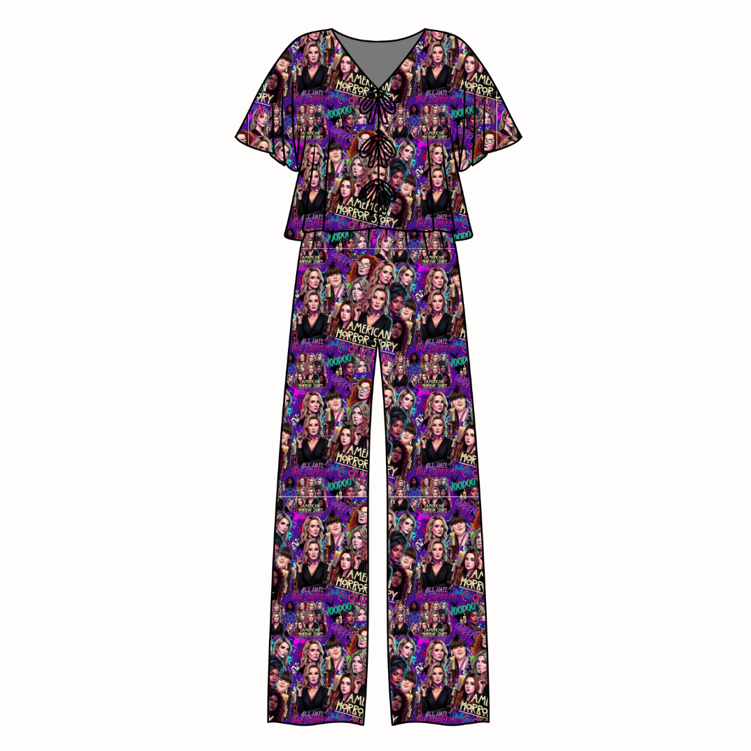 Spellbound Sisters - Lollipop Women's Front Tie Set Bamboo - Pre Order