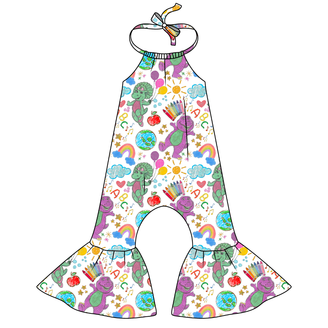 Learning is Magic Stardust Bellbottom Halter Romper Knit - PRE ORDER