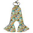 Painted Skys Stardust Bellbottom Halter Romper Knit - PRE ORDER