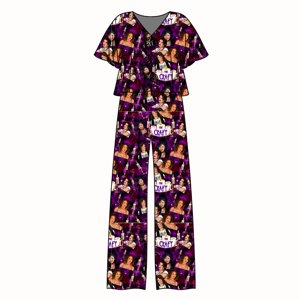 Bewitched Babes - Lollipop Women's Front Tie Set Bamboo - Pre Order