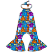 House of Blue Stardust Bellbottom Halter Romper Knit - PRE ORDER