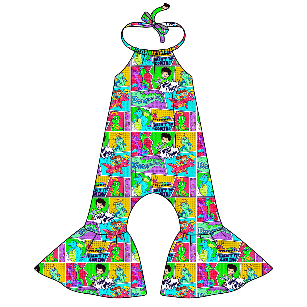 Dragon Dreams Stardust Bellbottom Halter Romper Knit - PRE ORDER
