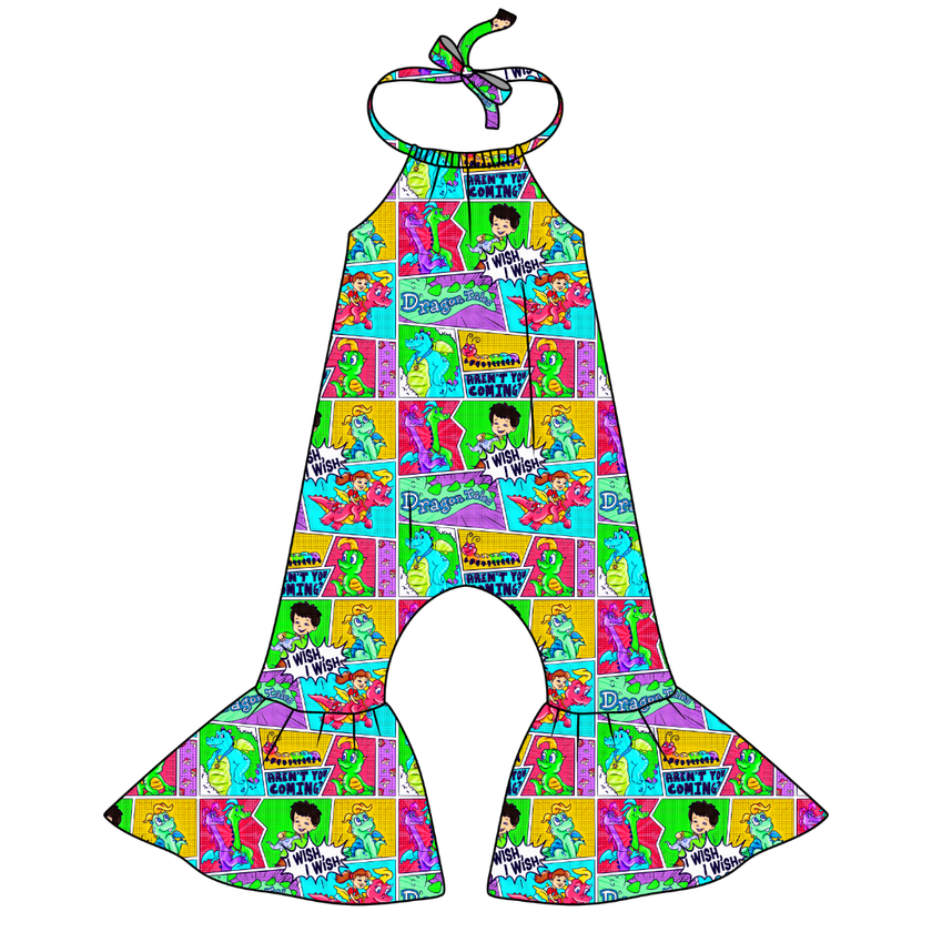 Dragon Dreams Stardust Bellbottom Halter Romper Knit - PRE ORDER