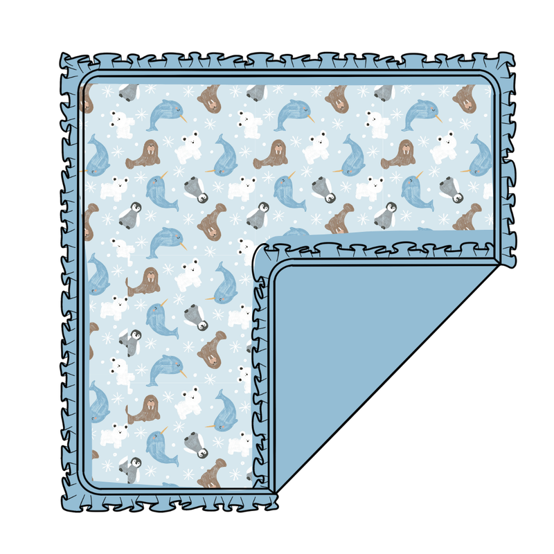 Snowy Sidekicks Enchanted Blanket - Knit - Pre Order - Christmas Special (50x50 Inches)