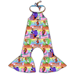 Stand Out, Bobby! Stardust Bellbottom Halter Romper Knit - PRE ORDER