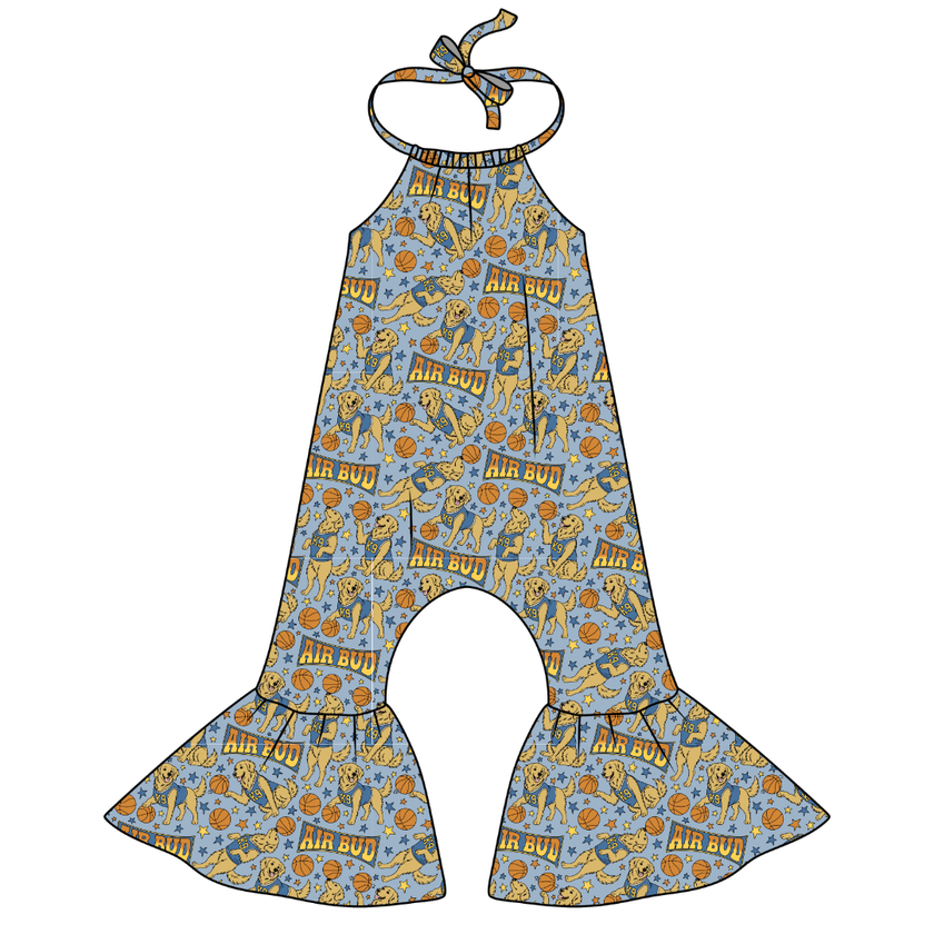 Golden MVP Stardust Bellbottom Halter Romper Knit - PRE ORDER