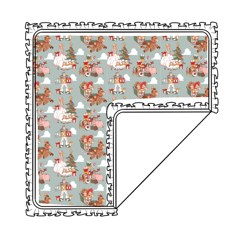 Christmas Toy Box Enchanted Blanket - Knit - Pre Order - Christmas Special (50x50 Inches)