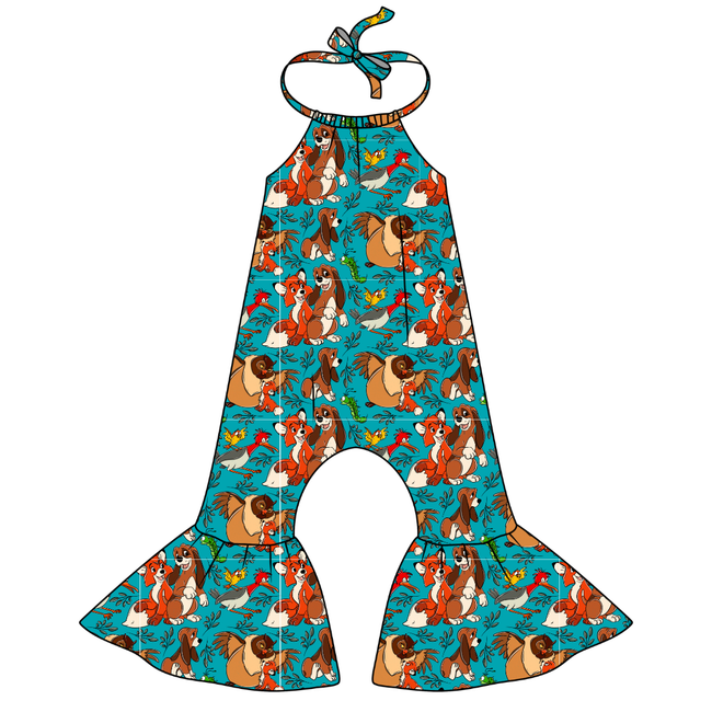 Friends Forever Stardust Bellbottom Halter Romper Knit - PRE ORDER