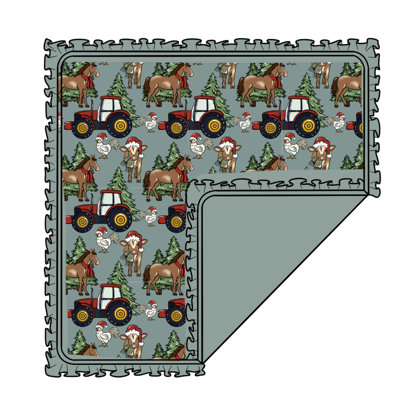 Farmhouse Christmas Enchanted Blanket - Knit - Pre Order - Christmas Special (50x50 Inches)