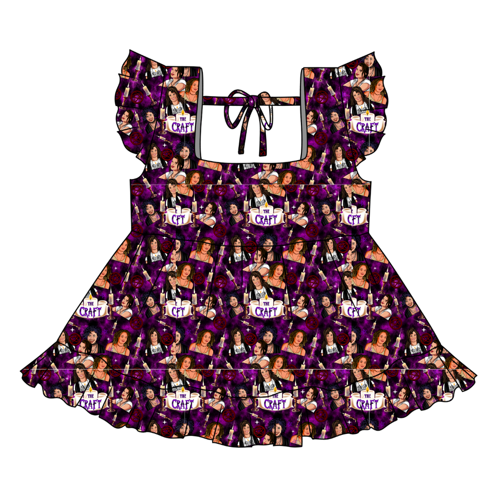 Bewitched Babes - Sadie Tie Back Ruffle Top - PRE ORDER