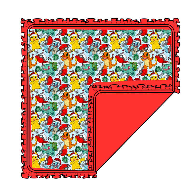 Gotta Catch Christmas Moonbeam Blanket - Bamboo - Pre Order - Christmas Special (50x50 Inches)
