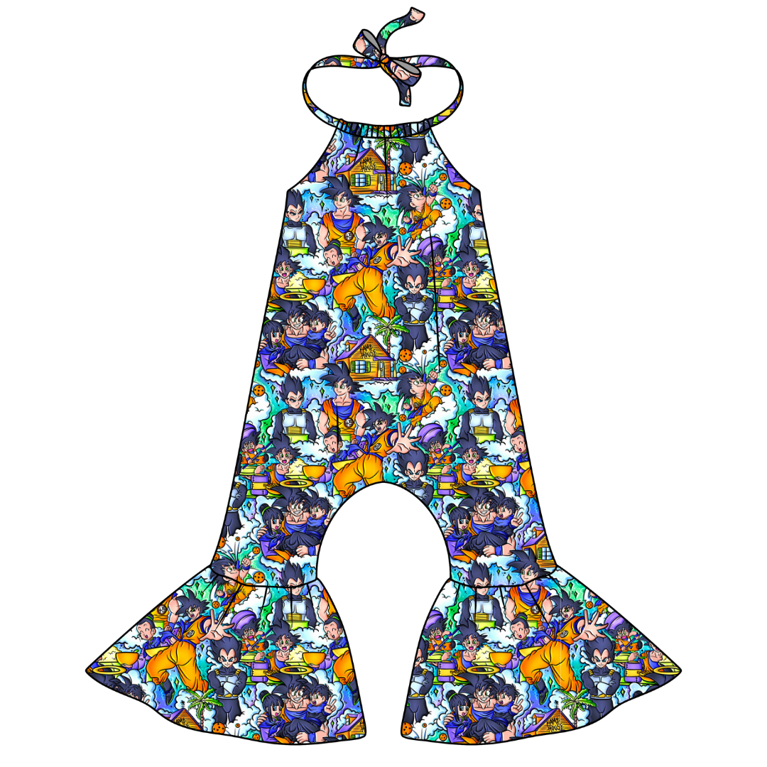 Limitless Stardust Bellbottom Halter Romper Knit - PRE ORDER