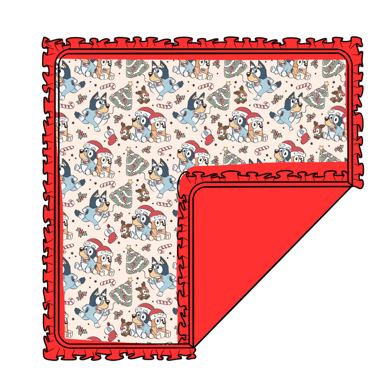 Heeler Holiday Moonbeam Blanket - Bamboo - Pre Order - Christmas Special (50x50 Inches)