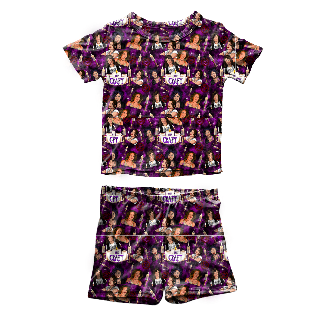 Bewitched Babes Fawn Short Sleeve Short Set Bamboo - PRE ORDER