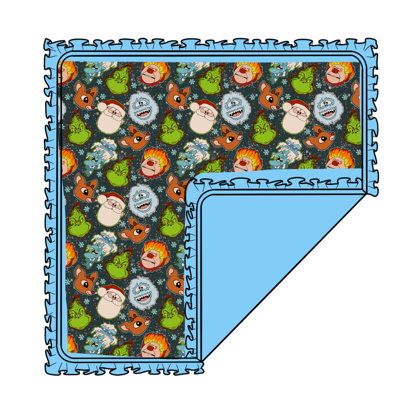 Classic Christmas Mischief Cloud Nine Oversized Blanket - Bamboo - Pre Order - Christmas Special (57.5x80 Inches)