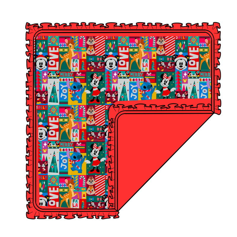 Jolly Patchwork Dreamscape Oversized Blanket - Knit - Pre Order - Christmas Special (57.5x80 Inches)